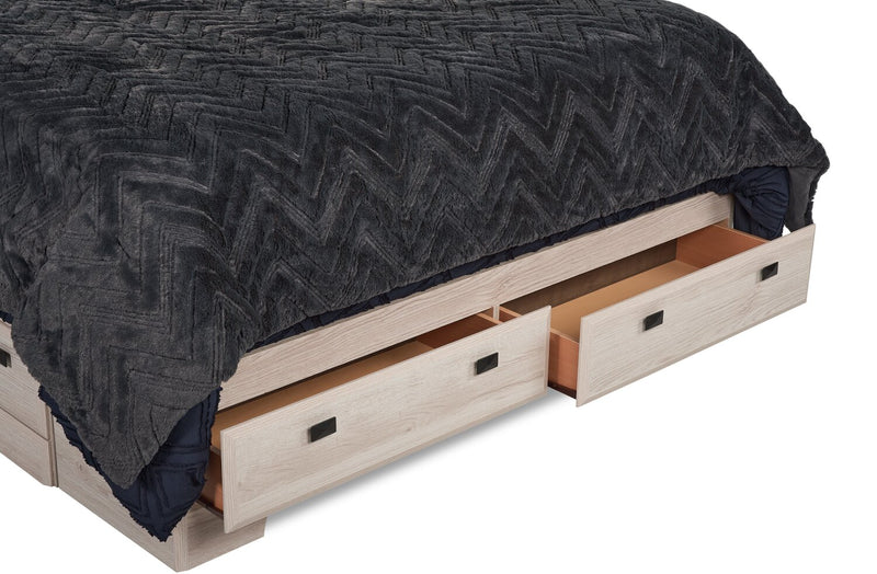 Yorkdale 5pc Bedroom Set with 6Drawer Storage Bed, Dresser & Mirro