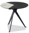 Titan 25\" Modern Round End Table - White, Grey & Black