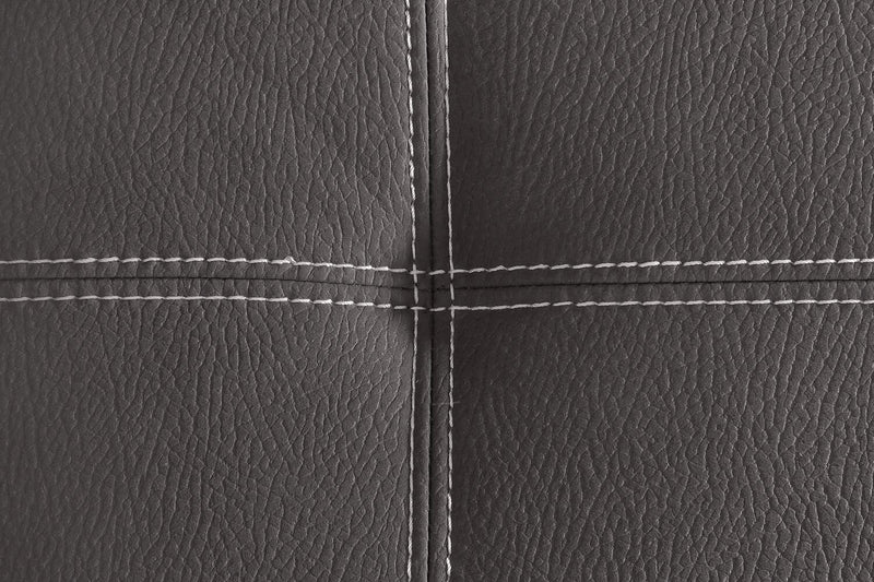 Drake 41.5\" Faux Suede Fabric Chair with Pull-Out Ottoman and Flip-Up Headrest - Cement Grey