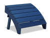 Bask Outdoor Patio Ottoman - High Density Plastic, UV & Weather Resistant - Blue