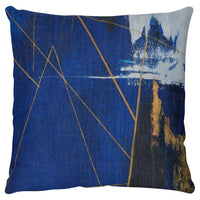 Abstract Accent Pillow - Blue