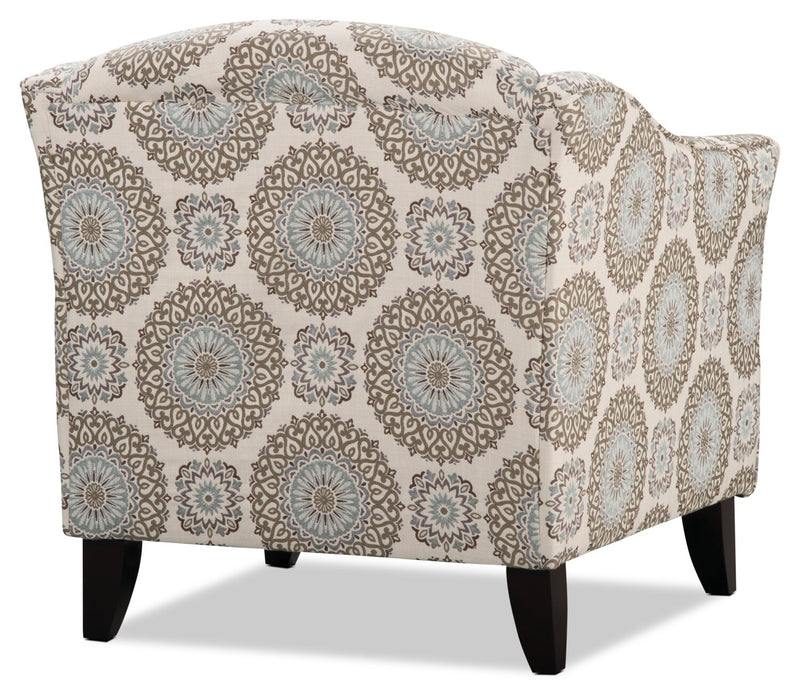 Made in Canada Tula 35\" Fabric Accent Chair with Flared Arms - Twilight Multicolour