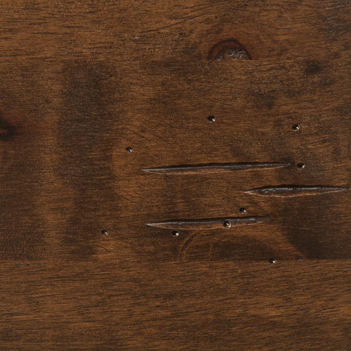 Plum 5pc Dining Set with Table & 4 Chairs, Wood, Live-Edge Look, 70.75\"W- Nutmeg Brown