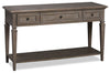 Lancaster 50\" Traditional Sofa Table with Storage and Shelf - Grey and Bronze Pine