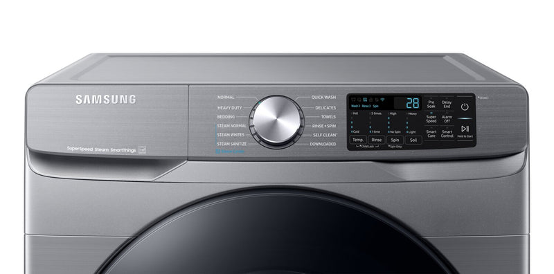 Samsung 5.2 Cu. Ft. Front-Load Washer and 7.5 Cu. Ft. Electric Dryer - Platinum