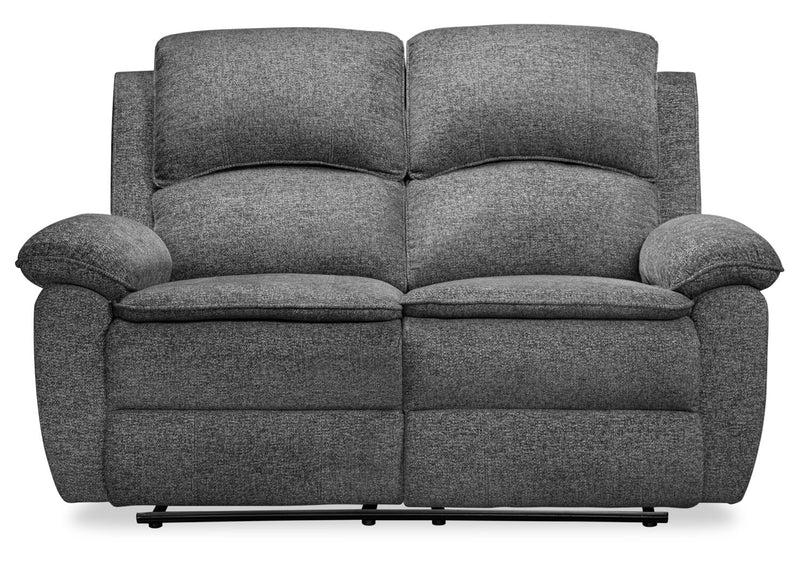 Chandler Chenille Power Reclining Loveseat Grey The Brick
