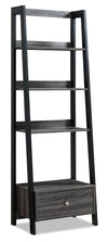 Eden 24\" Ladder Style Open Bookcase with Drawer - Grey