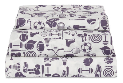 Joey 3-Piece Twin Cotton Sheet Set | Ensemble de draps Joey 3 pièces en coton pour lit simple