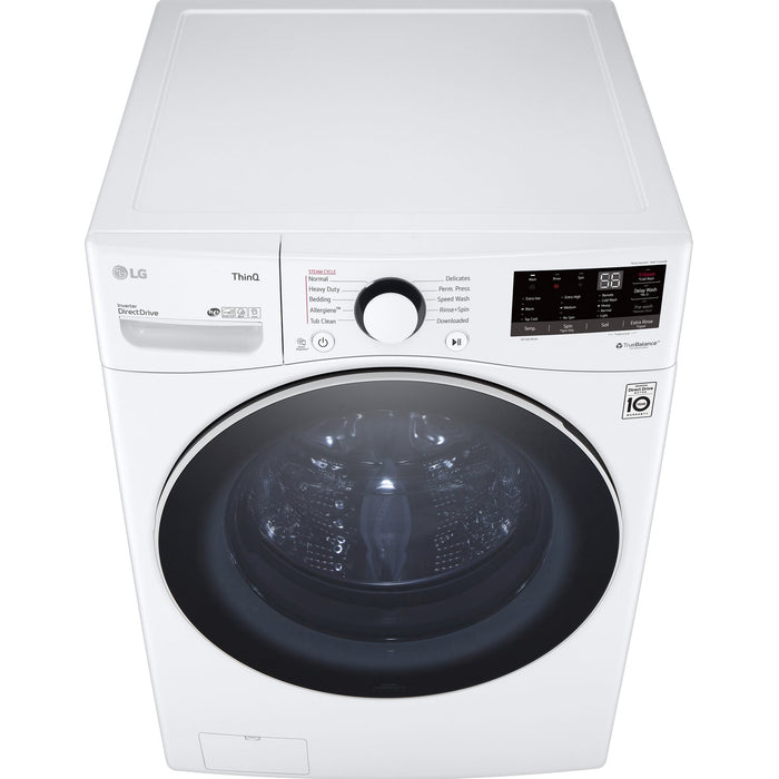 LG 5.2 Cu. Ft. Smart Front-Load High-Efficiency Steam Washer - White - Stackable - WM3600HWA
