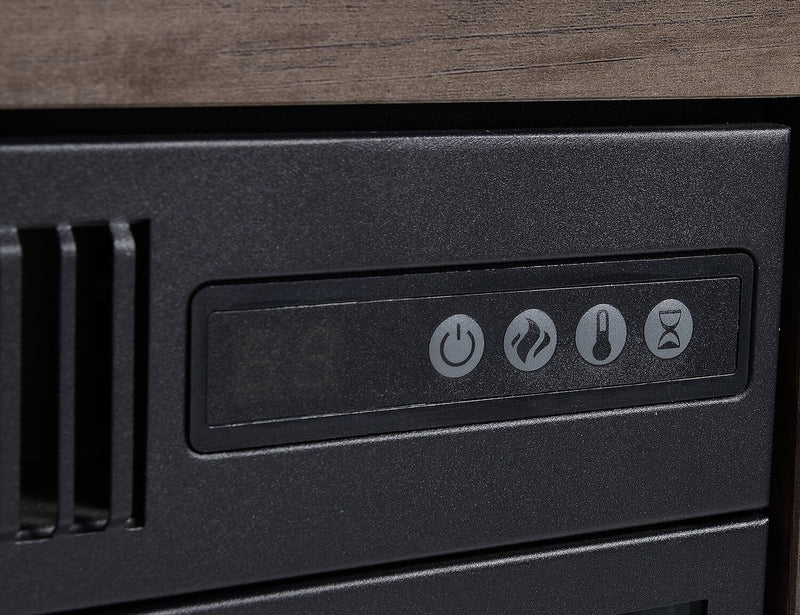 Ollie 60\" Electric Fireplace TV Stand with Storage and Cable Management for TVs up to 65\"- Grey