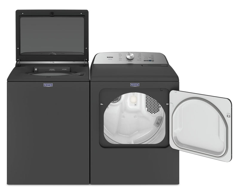 Maytag 5.4 Cu. Ft. Pet Pro Top Load Washer and 7 Cu. Ft. Electric