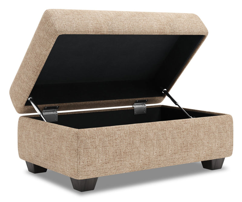 Made in Canada Customizable Sofa Lab The Trunk 39\" Chenille Fabric Storage Ottoman - Luxury Taupe
