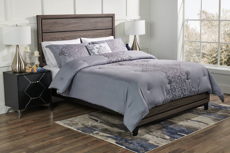 Arista 4-Piece Full/Queen Comforter Set - Grey