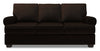 Made in Canada Customizable Sofa Lab Roll 86\" Chenille Fabric Sofa Bed with Rolled Arms - Luxury Chocolate Brown
