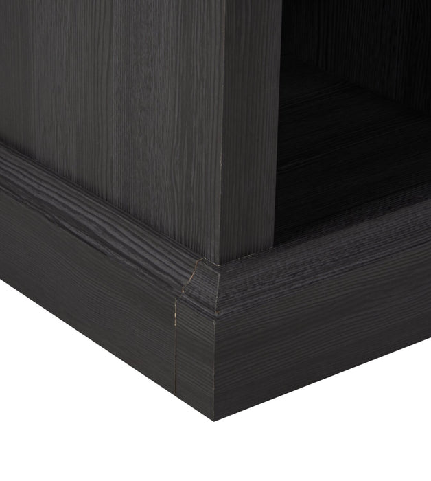 Lappland 70\" Electric Fireplace TV Stand with Storage and Cable Management for TVs up to 80\"- Black