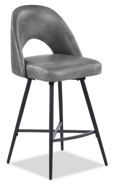 Bay Swivel Counter-Height Stool - Grey