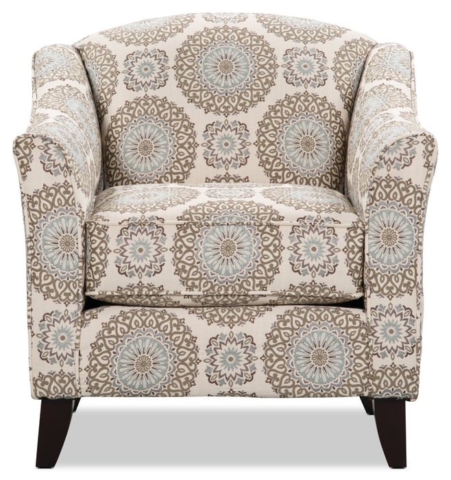 Made in Canada Tula 35\" Fabric Accent Chair with Flared Arms - Twilight Multicolour