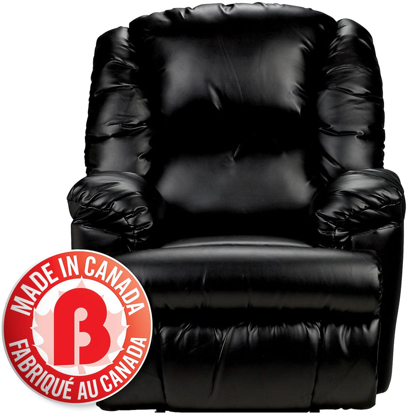 Canadian Made Bmaxx 40" Black Bonded Leather Power Reclining Chair
