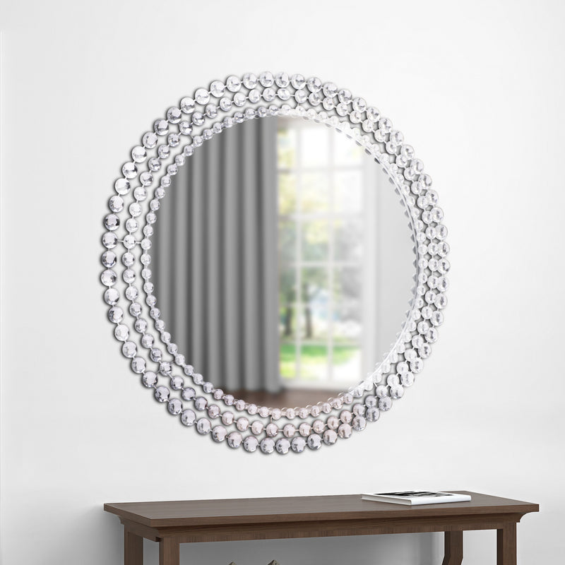 Round Beaded Mirror 30" x 30" The Brick