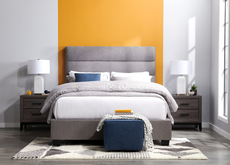 Stripes 3-Piece Full/Queen Comforter Set - Grey