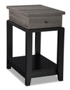 Torry 13.75\" Chairside Table with Drawer - Distressed Grey