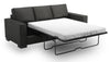Made in Canada Customizable Sofa Lab Track 85\" Linen-Look Fabric Sofa Bed with Track Arms - Luna Kohl Grey