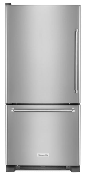 KitchenAid 19 Cu. Ft. Bottom-Mount Refrigerator with Left Door Swing- Stainless Steel