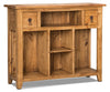 Santa Fe Rustico 43.25\" Rustic Sofa Table with Storage and Shelf - Natural Pine with Marble Inset