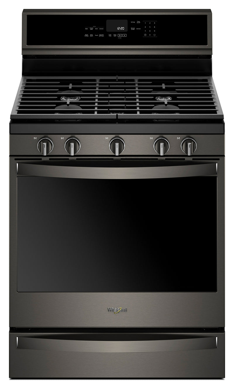 Whirlpool 5.8 Cu. Ft. Gas Range with AquaLift® and SelfClean Bla... The Brick