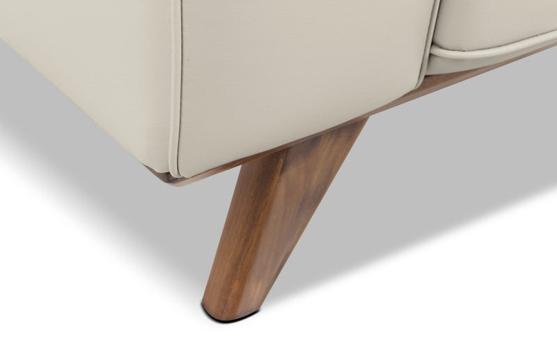 Kai Genuine Leather Chair – Silver