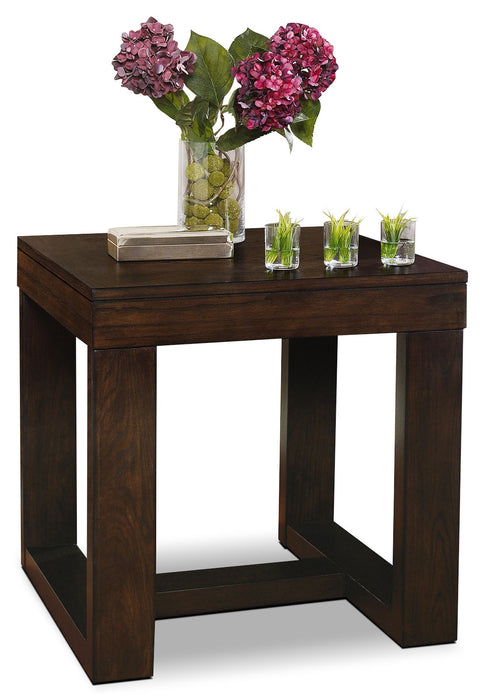 Watson 24\" Contemporary End Table - Dark Brown Wood