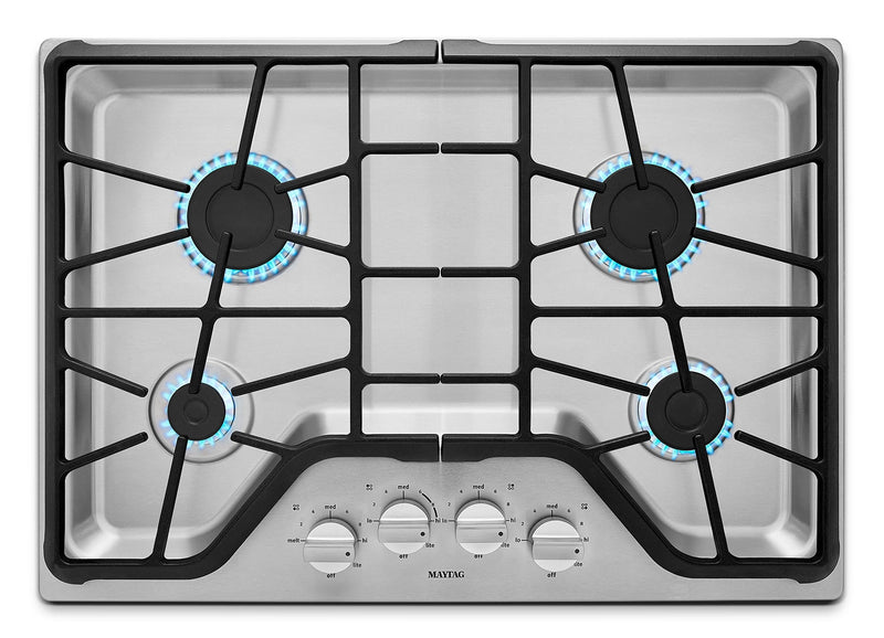 Maytag 30\" 4-Element Gas Cooktop - Stainless Steel - MGC7430DS