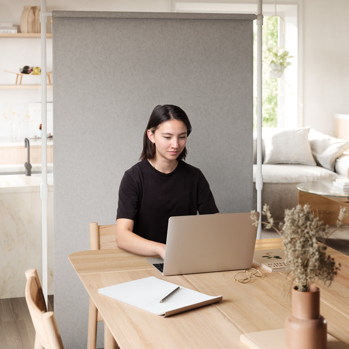 Umbra Anywhere White Expandable Curtain Rod and Room Divider - 36\"-66\" 