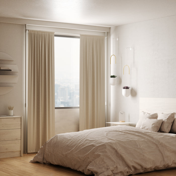 Umbra Anywhere Metallic Nickel Expandable Curtain Rod and Room Divider - 36\"-66\" 