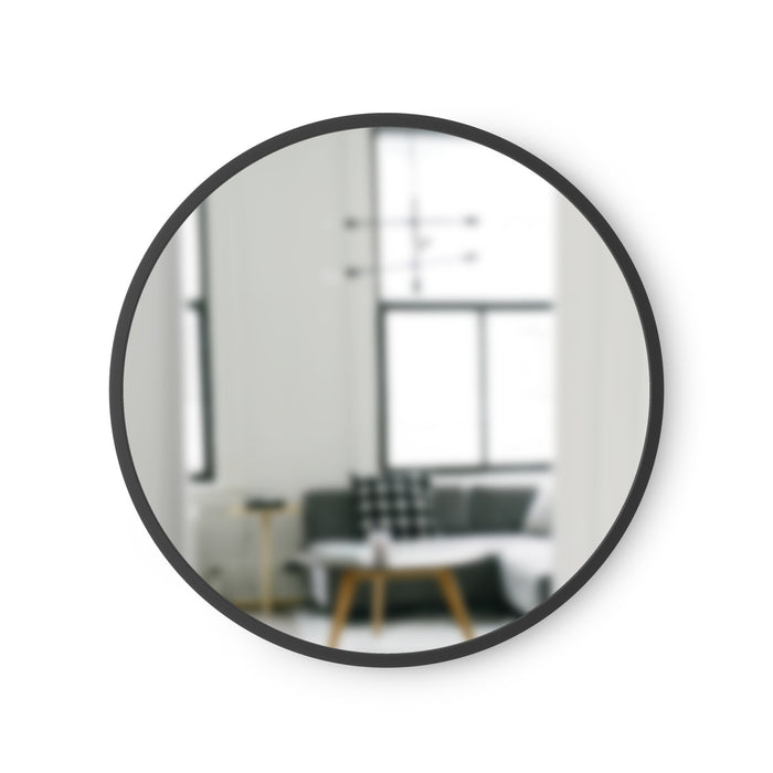 Umbra Hub Decorative Round 18\" x 18\" Wall Mirror - Black