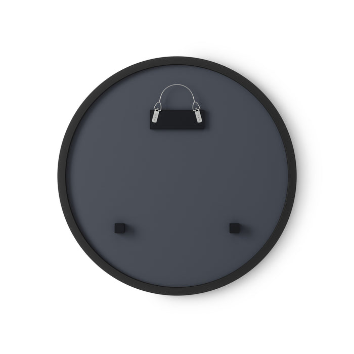 Umbra Hub Decorative Round 18\" x 18\" Wall Mirror - Black