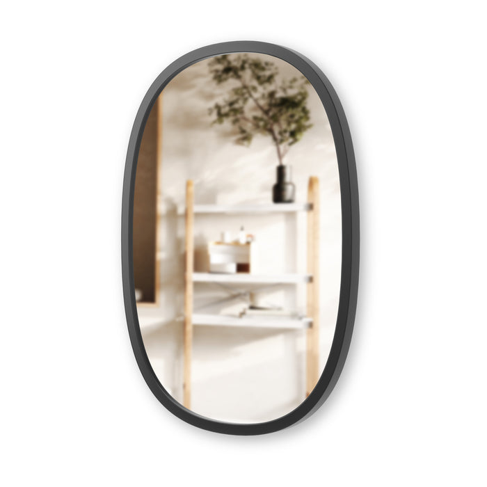 Umbra Hub Oval 24\" x 18\" Wall Mirror - Black