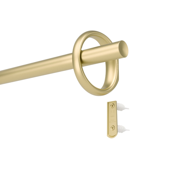 Umbra Ringlet Gold Expandable 1\" Curtain Rod - 42\"-120\" 