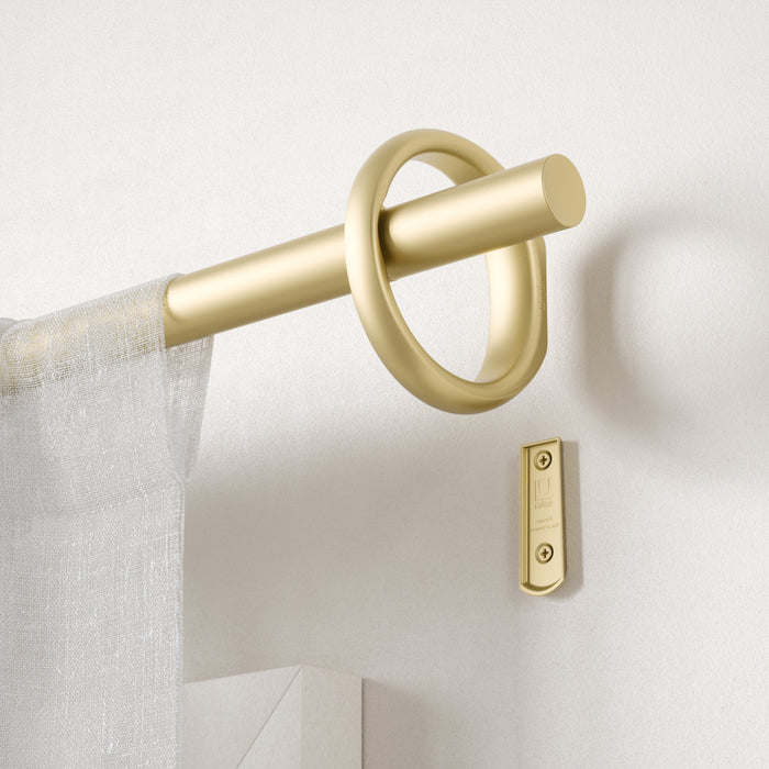 Umbra Ringlet Gold Expandable 1\" Curtain Rod - 42\"-120\" 