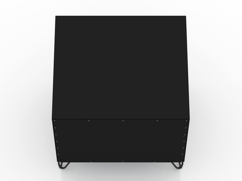 Manhattan Comfort Rockefeller Mid-Century Modern Nightstand with Drawer - Black