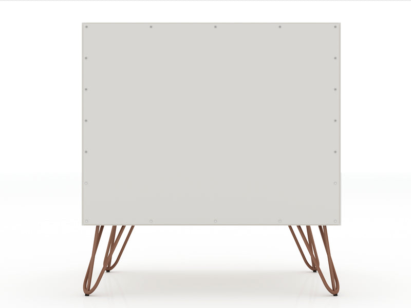 Manhattan Comfort Rockefeller Mid-Century Modern Nightstand with 2-Drawer