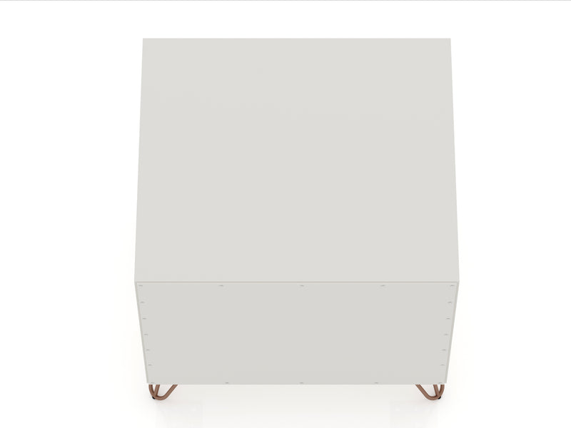 Manhattan Comfort Rockefeller Mid-Century Modern Nightstand with 2-Drawer