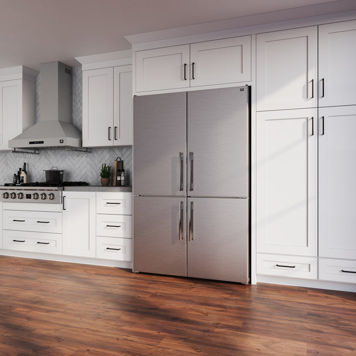 Forno Custodia 48\" Bottom Freezer combo, 20.6 cu.ft., Ice Maker, Total No frost, Stainless - FFFFD1766-48S Refrigerator