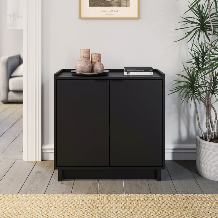 Prepac Simply Modern 2-Door Console Buffet - Black