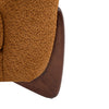 Tuxor Modern Upholstered Boucle Arm Chair with Tuxedo Design, Caramel, Walnut | Tuxor Fauteuil Moderne en Bouclette a Design Tuxedo, Caramel, Noyer