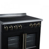 Forno Torino French Door 36 Inch Black Induction Range, 5.36 cu.ft. - FFSIN0950-36BLK Electric Range | Cuisiniere a induction Torino de 36 po avec portes francaises, noire, 5,36 pi³ - FFSIN0950-36BLK