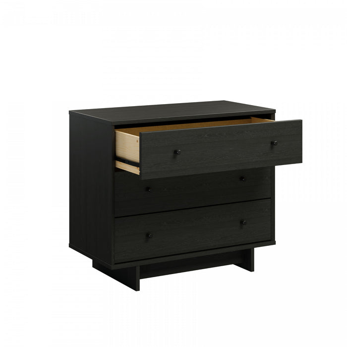 Finnley 3-drawer Nightstand - Black Oak