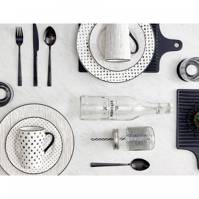 H2K Sketch 12-Piece Porcelain Dinnerware Set