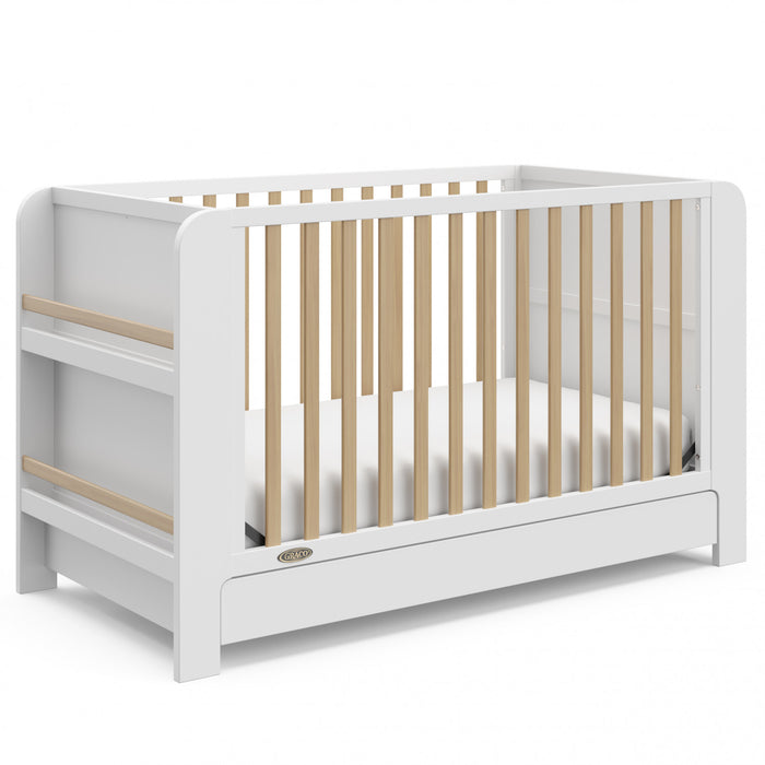 Graco Read with Me Convertible Crib with Drawer - White/Driftwood