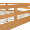 Ethan Solid Wood Queen Size Bunk Bed with Ladder, Sturdy & Space-Saving, Brown | Lit superpose Ethan en bois massif format Queen avec echelle, gain de place, brun